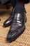 Luxurious mens handmade italian leather brogue shoes