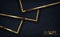 Luxurious navy dark background combine with golden shape element