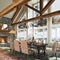 Luxurious open floor cabin interior dinning room
