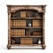 Luxurious Opulence: Rustic Renaissance Bookcase In Primitivist Style