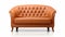 Luxurious Orange Leather Chair: Soft Focal Point Design