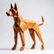 Luxurious Origami Dog: Patrick Brown Style With Structural Symmetry