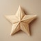 Luxurious Origami Star On Beige Background - Detailed Rendering