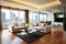 a luxurious penthouse suite set with minimalist design