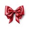 Luxurious Photorealistic Red Ribbon Bow AI Generated