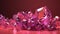 A luxurious pile of pink diamonds on display. Generative ai