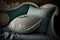 luxurious pillow, with delicate silk or lace cover, on velvet chaise lounge