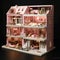 luxurious pink dollhouse,generated with AI.