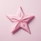 Luxurious Pink Origami Star On Drapery Background