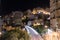 Luxurious residential buildings of Monaco in the night