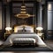 A luxurious, Rococo-inspired bedroom with opulent furnishings, gold accents, and intricate details2