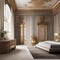 A luxurious, Rococo-inspired bedroom with opulent furnishings, gold accents, and intricate details3