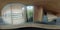 Luxurious Sauna interier with a glass wall photo in 360 degrees