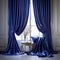 Luxurious silk and satin drapes exuding elegance in a tastefully decorated room