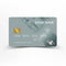 Luxurious silver credit card.