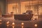 Luxurious spa setting with soft lighting, relaxing music, and serene decor, evoking a sense of serenity and well-being. Generative