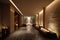 luxurious spa, with warm lighting and natural textures interiors, designed for ultimate relaxation