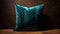 Luxurious Teal Velvet Pillow: Modern Throw Pillow With Danish Design