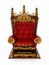 Luxurious throne isolated on white background. 3D illustration