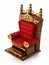 Luxurious throne isolated on white background. 3D illustration