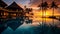 Luxurious Tropical Paradise: Sunset Glow at Bamboo Resort