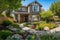 Luxurious Two-Story Suburban Home, Surrounded by Greenery, Modern Finishes, Elegant Decor, Garden Oasis