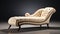 Luxurious Victorian Glasgow Chaise Lounge With Modern Cream Style