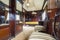 Luxurious vintage train carriage