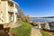 Luxurious waterfront home backyard view