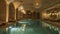 Luxurious wellness center featuring a vast indoor pool and relaxing spa amenities AI Generated