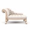 Luxurious White Chaise Lounge With Beige Ottoman - 3d Render