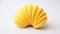 Luxurious Yellow Crocheted Shell: A Knitted Clam Toy Inspired By Hayao Miyazaki