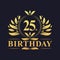 Luxury 25th Birthday Logo, 25 years celebration