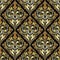 Luxury 3d Baroque Damask seamless pattern. Ornate vintage lace b