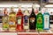 Luxury alcoholic drinks for cocktails. Balti, Moldova June 16, 2021. Illustrative editorial