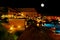 A luxury all inclusive beach resort at night