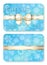 Luxury baby blue Christmas gift card with white sn