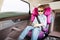 Luxury baby car seat for safety