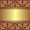 Luxury Background with golden ornamental border.