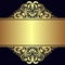 Luxury Background with royal golden Borders and Ribbon.