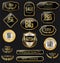 Luxury badges and labels with laurel wreath golden collection