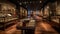 Luxury bar illuminates modern elegance with glass generated by AI