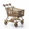 Luxury baroque shopping cart. Ai generated photo