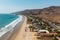 Luxury beachfront properties in Malibu, California, drone view