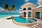 luxury beachfront villa with private pool, hot tub and fitness area