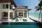 luxury beachfront villa, with private pool and modern decor, offering peaceful respite from daily life
