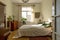 Luxury bedroom with antiques furniture interior