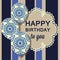 Luxury Birthday card with pattern balloons