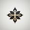 Luxury Black And Gold Flower Design Symbol For Minimalistic Symmetry
