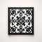 Luxury Black Wall Art With Ornamental Design - Dark White Quadratura